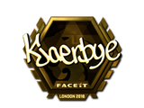 Artwork for Sticker | Kjaerbye (Gold) | London 2018
