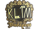 Artwork for Sticker | kl1m (Gold) | Budapest 2025