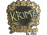 Artwork for Sticker | KRIMZ (Gold) | Budapest 2025