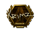 Artwork for Sticker | KRIMZ (Gold) | London 2018