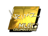 Artwork for Sticker | KRIMZ (Gold) | MLG Columbus 2016