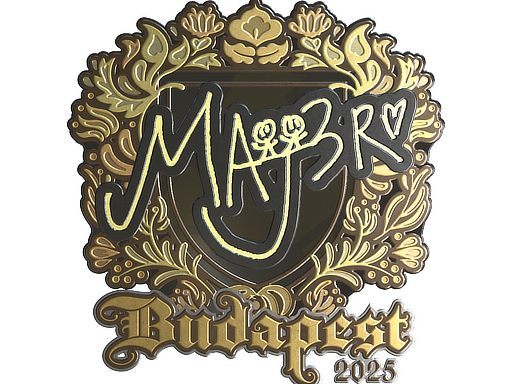 Sticker | MAJ3R (Gold) | Budapest 2025