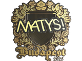 Artwork for Sticker | MATYS (Gold) | Budapest 2025
