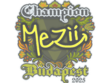 Artwork for Sticker | mezii (Champion) | Budapest 2025