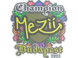 Artwork for Sticker | mezii (Embroidered, Champion) | Budapest 2025