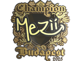 Artwork for Sticker | mezii (Gold, Champion) | Budapest 2025