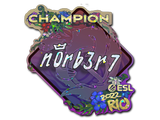 Artwork for Sticker | n0rb3r7 (Glitter, Champion) | Rio 2022