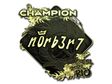 Artwork for Sticker | n0rb3r7 (Gold, Champion) | Rio 2022