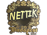 Artwork for Sticker | nettik (Gold) | Budapest 2025