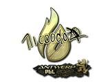 Artwork for Sticker | nicoodoz (Gold) | Antwerp 2022