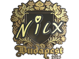 Artwork for Sticker | nicx (Gold) | Budapest 2025