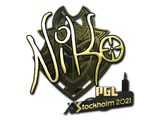 Artwork for Sticker | NiKo (Gold) | Stockholm 2021