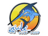 Artwork for Sticker | Ocean Sunset Stabbyfish