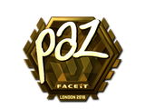 Artwork for Sticker | paz (Gold) | London 2018