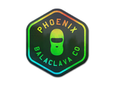 Artwork for Sticker | Phoenix Balaclava Co. (Holo)