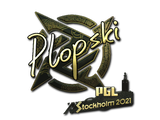 Artwork for Sticker | Plopski (Gold) | Stockholm 2021