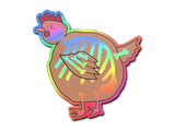Artwork for Sticker | Poorly Drawn Chicken (Holo)