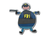Artwork for Sticker | Poorly Drawn FBI
