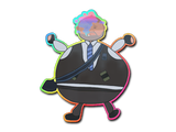 Artwork for Sticker | Poorly Drawn Number K (Holo)