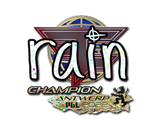 Artwork for Sticker | rain (Glitter, Champion) | Antwerp 2022