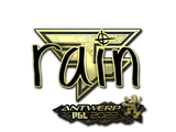 Artwork for Sticker | rain (Gold) | Antwerp 2022