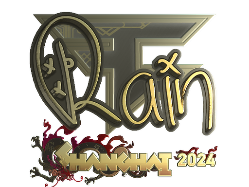 Sticker | rain (Gold) | Shanghai 2024