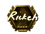 Sticker | Rickeh (Gold) | London 2018