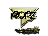 Artwork for Sticker | ropz (Gold) | Antwerp 2022