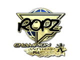Artwork for Sticker | ropz (Gold, Champion) | Antwerp 2022