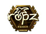 Artwork for Sticker | ropz (Gold) | London 2018