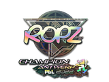 Artwork for Sticker | ropz (Holo, Champion) | Antwerp 2022