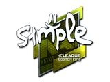 Artwork for Sticker | s1mple (Foil) | Boston 2018