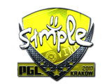 Artwork for Sticker | s1mple (Foil) | Krakow 2017