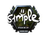 Artwork for Sticker | s1mple (Foil) | London 2018