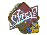 Artwork for Sticker | s1mple (Glitter) | Rio 2022
