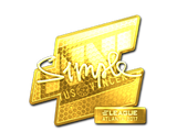 Artwork for Sticker | s1mple (Gold) | Atlanta 2017