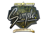 Artwork for Sticker | s1mple (Gold) | Berlin 2019