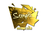 Artwork for Sticker | s1mple (Gold) | Cologne 2016