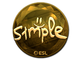 Artwork for Sticker | s1mple (Gold) | Katowice 2019