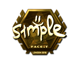 Artwork for Sticker | s1mple (Gold) | London 2018