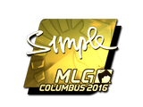 Artwork for Sticker | s1mple (Gold) | MLG Columbus 2016