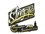 Artwork for Sticker | s1mple (Gold) | Stockholm 2021
