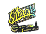 Artwork for Sticker | s1mple (Holo) | Stockholm 2021