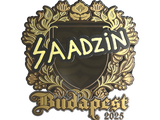 Artwork for Sticker | saadzin (Gold) | Budapest 2025