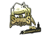 Artwork for Sticker | Sharks Esports (Gold) | Stockholm 2021