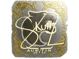 Artwork for Sticker | skullz (Gold) | Austin 2025