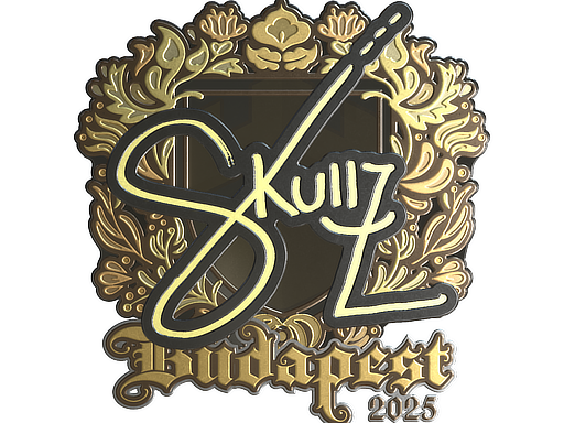 Sticker | skullz (Gold) | Budapest 2025