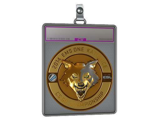 Sticker Slab | Gold ESL Wolf | Katowice 2014