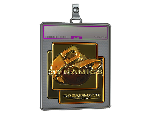 Sticker Slab | Planetkey Dynamics (Gold) | DreamHack 2014