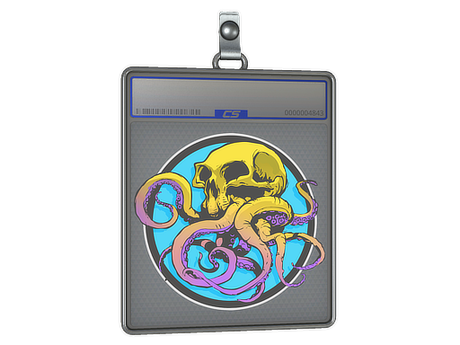 Sticker Slab | Sunset Ocean Tentaskull